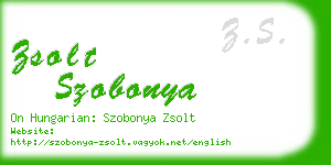 zsolt szobonya business card